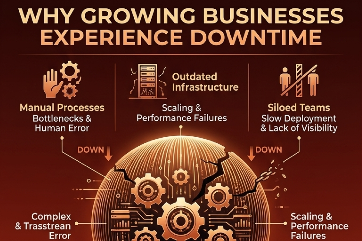 Why Growing Businesses Experience Downtime — And How Cloud & DevOps Prevent It