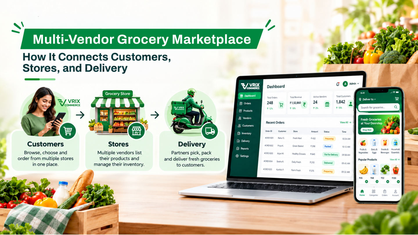 Multi-Vendor Grocery Marketplace: How It Connects Customers, Stores, and Delivery
