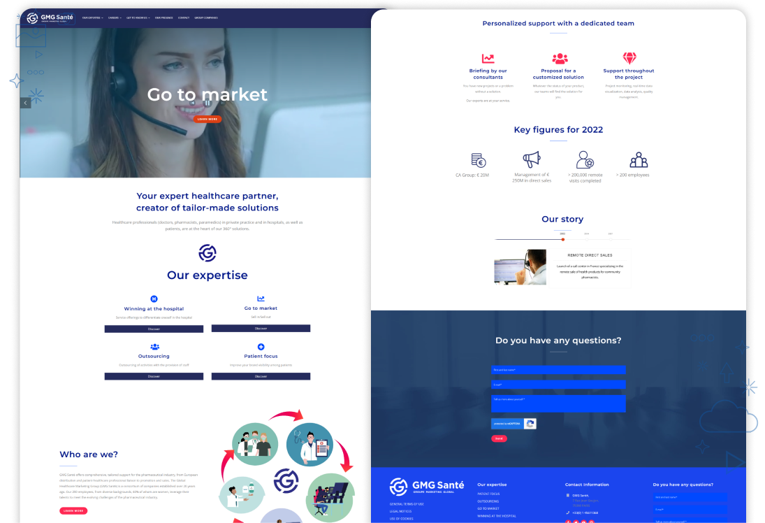GMG Santé website screenshot