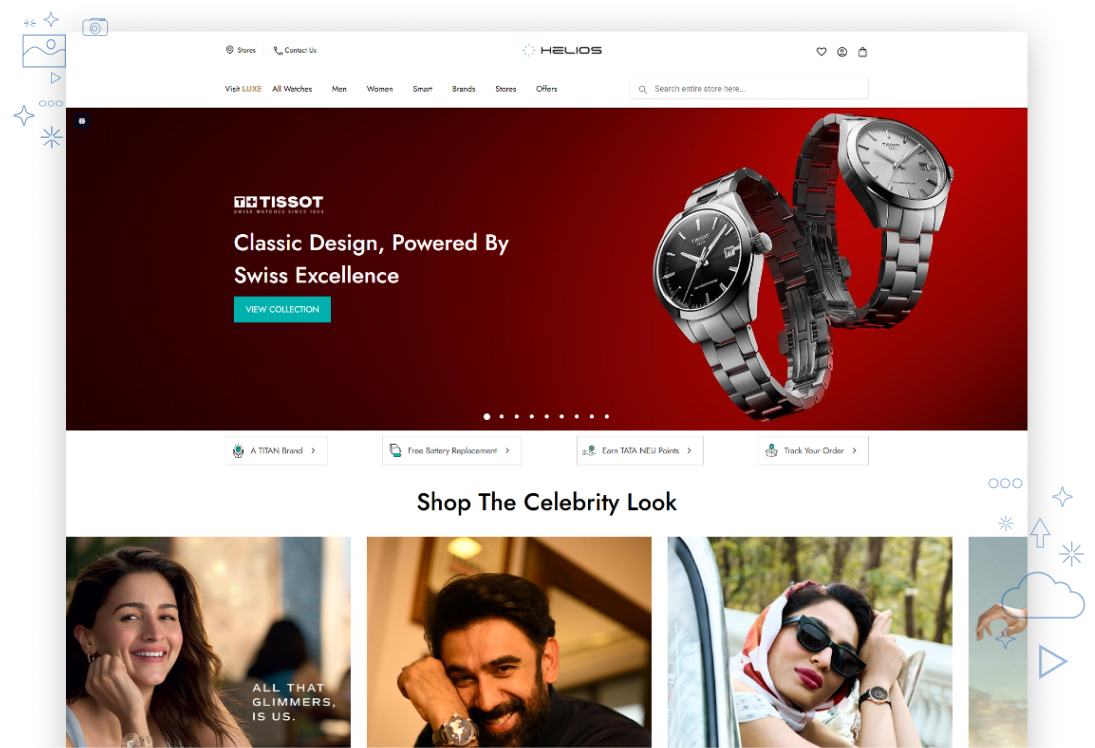 Vrix Commerce storefront website preview