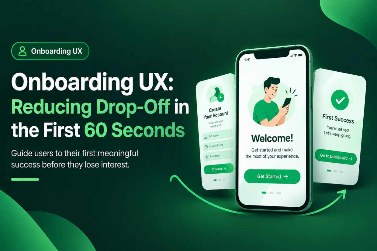 Onboarding UX: Reducing Drop-Off in the First 60 Seconds